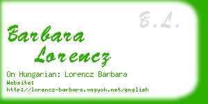 barbara lorencz business card